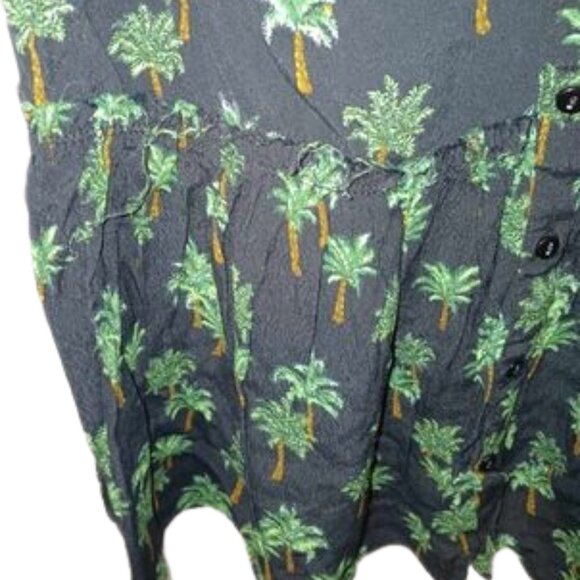 Forever 21 Palm Tree Print Dress Size Small - Picture 3 of 11